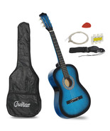 Blue Beginners Acoustic Guitar With Guitar Case Strap Tuner And Pick - $85.99