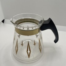 Vintage CORY Glass Pitcher with Gold Retro Design  &amp; Handle, C2L - £9.81 GBP