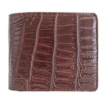 Men&#39;s Alligator Wallet Leather Brown Color Bifold Us Style Beautiful Mon... - £55.15 GBP