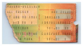 Marshall Tucker Band Konzert Ticket Stumpf August 8 1981 Uniondale New York - £39.30 GBP