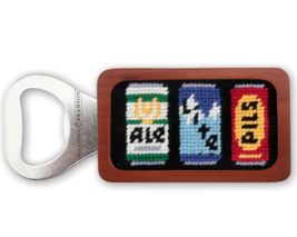 Smathers &amp; Branson Needlepoint Beer Cans Bottle Opener (Black) Ale Pils Lite - £17.01 GBP