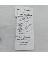 The ConMen Syndicate SyndiCon 2000 Flyer Portage Indiana - $17.81