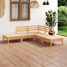  Garden Lounge Set Natural wood Solid pinewood 5 Piece Modular - €501,10 EUR