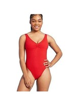 Women&#39;s Textured One Piece Swimsuit - Shade and Shore Red S 4-6 - £8.73 GBP