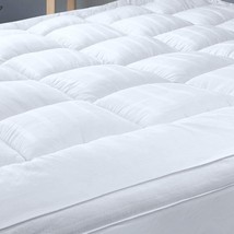 Plush Extra Thick Pillow Top Mattress Topper Queen for Cloud-Like Sleep, Cooling - £79.67 GBP
