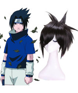 NARUTO Uchiha Sasuke Black Cosplay Wig Short Straight Hair Bangs Wig US ... - $17.99