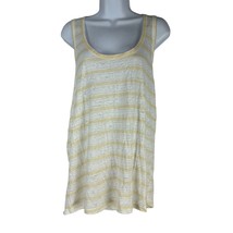 Maurices 24/7 Women&#39;s Striped Racerback Tank Tops Size L Yellow - $18.50