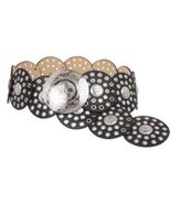 BEAUTIFUL BLACK KUCHI FABULOUS DELUXE TRIBAL ATS GYPSY MOROCCAN BELT  - $2,171.26 MXN