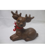 Christmas Brown Reindeer Handmade Clay Holidays - £15.12 GBP