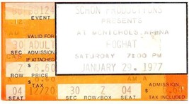 Foghat Ticket Stub Janvier 29 1977 Denver Colorado - $51.41