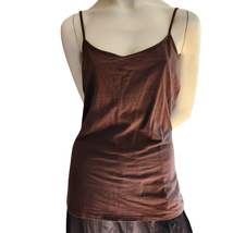 No Boundaries Brown Cotton Scoop Neck Camisole Womens Size XL - $8.00