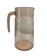 Arcuroc France pitcher Rosaline Pink Swirl Depression glass beverage con... - £27.24 GBP