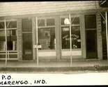 RPPC Marengo Indiana IN - Post Office Street View - UNP Postcard T17 - $40.93
