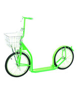 16&quot; AMISH KICK SCOOTER NEON GREEN  Foot Bike w/ Basket Handbrake MADE in... - £264.02 GBP