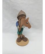 Vintage Handmade Polish Boy On Toy Horse Figurine 4&quot; - $20.73 CAD