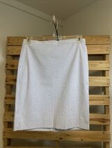 NWT J.Crew Outlet Blue White Striped Seersucker Slit Pencil Skirt Size 4... - $14.84