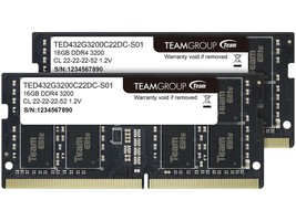 Team Elite 32GB (2 x 16GB) 260-Pin DDR4 SO-DIMM DDR4 3200 (PC4 25600) Laptop Mem - £92.02 GBP