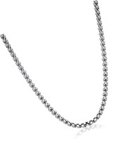 Chain Necklace Stainless Steel Round Box - $829.55 MXN