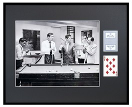 Rat Pack Framed 16x20 Photo + Authentic Sands Casino Playing Cards Display - $98.99