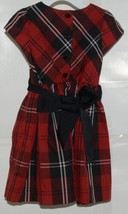 Ralph Lauren Black Red White Plaid Dress Bloomers 2 Piece Set 12 Month image 2