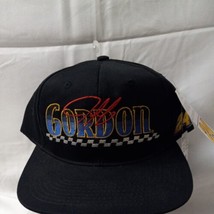 VINTAGE Deadstock Spellout Jeff Gordon 24 Black Trucker Hat Cap Snap Back NWT   - £31.06 GBP