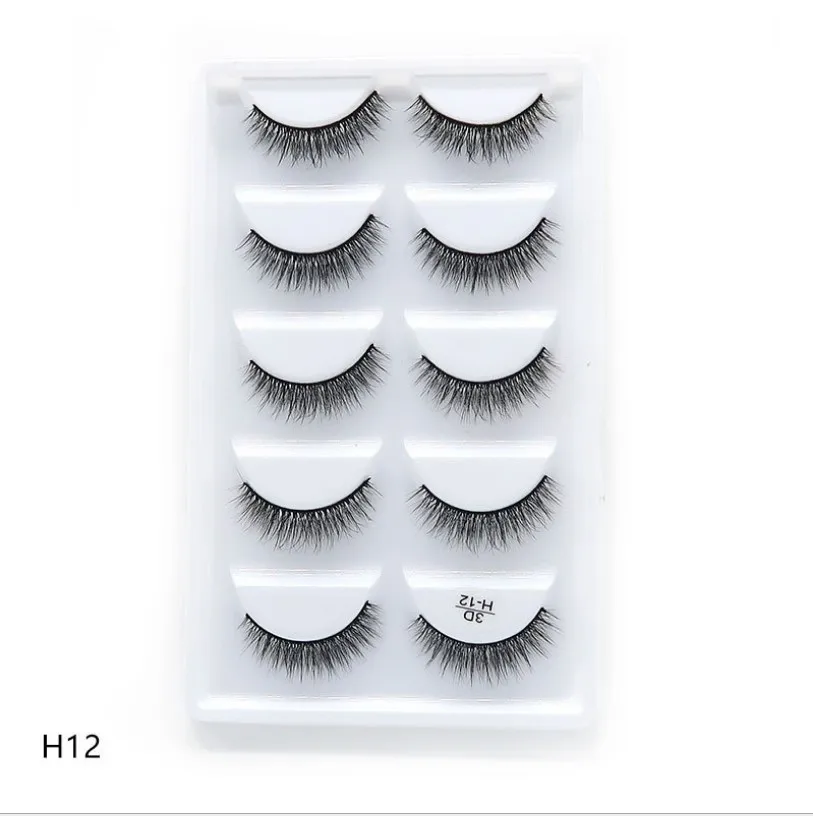 5 pairs  false 3D  Soft False Eyelashes  Wispy Thick Lashes Handmade Sof... - $34.92