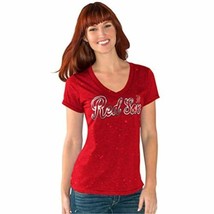 G-III 4Her Women&#39;s Boston Red Sox V-Neck Breakaway T-Shirt Red M L Carl ... - £17.90 GBP