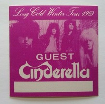 Cinderella Backstage Pass Original Concert Tour Hard Rock Music Metal Purple - £9.15 GBP
