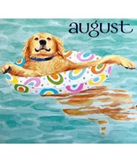 Golden Retriever Pool August Dog Days Poster Calendar 14 x 11&quot; Art Leigh... - €26,06 EUR
