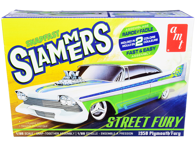 Skill 1 Snap Model Kit 1958 Plymouth Street Fury "Slammers" 1/25 Scale Model by  - $38.44