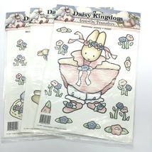 Daisy Kingdom Iron-On Transfers LOT OF 3 Bunnies Ducks Flowers VTG 1990 NEW 12x9 - £20.55 GBP