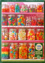 Cobble Hill Candy Shelf 1000 pc Jigsaw Puzzle Jellybeans Gumdrops Gummies - £14.31 GBP