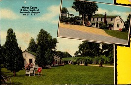 Mirror Tourist Court US 17 -Savannah GA  Vintage Postcard bk50 - £3.10 GBP