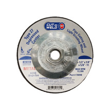 Cut N Weld Type 27 Depressed Center Pipe Cutting Grinding Wheel 4.5&quot; x 1/8&quot; - £9.39 GBP