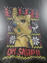 Oh Snap Black Marvel Christmas Sweater Thanos XL Black - £11.61 GBP