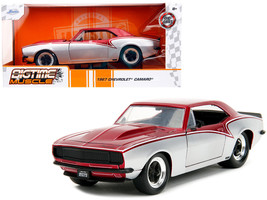 1967 Chevrolet Camaro Candy Red Silver Metallic Bigtime Muscle Series 1/24 Dieca - £29.88 GBP