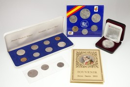 1941-1993 Belgique,Canada,Roumanie,Espagne,Vatican Ville Pièces &amp; Jeux Lot &#39;5 - £78.46 GBP