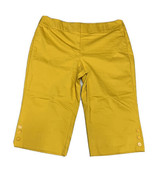 Lane Bryant Capri Pants Size 26 Gold Dressy Accent Buttons Stretch Caree... - €12,19 EUR