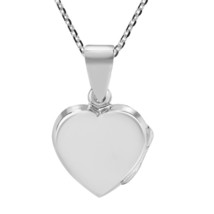 Engravable Precious Sweet Heart Sterling Silver Locket Necklace - $24.94