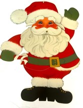 Vintage Hallmark Cardboard Santa Claus Jointed Die Cut Wall Hanging 24 x... - $555.79 MXN