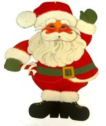 Vintage Hallmark Cardboard Santa Claus Jointed Die Cut Wall Hanging 24 x... - $555.79 MXN