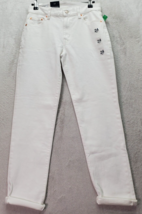 Gap Capri Jeans Womens Size 24/00 White Pockets Flat Front Straight Leg Mid Rise - £13.60 GBP