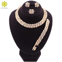 Luxury Dubai Gold color Jewelry Sets for Women African Beads Jewelry Set Turkey  - £21.00 GBP