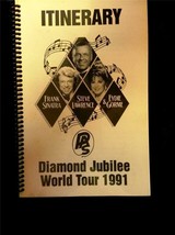 Frank Sinatra Steve Lawrence Eydie Gorme Diamond Jubilee Tour 1990 Itinerary - £236.23 GBP