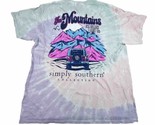 Simply Southern Women’s Mountains Are Calling T-Shirt Size Large Tie Dye... - $10.88