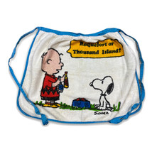 Vintage 70s Peanuts Gang Snoopy Charlie Brown terry cloth apron Tastemaker 1971 - £27.23 GBP