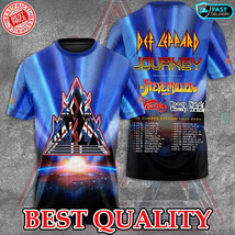 SALE!!_ Def Leppard And Journey Summer Stadium Tour 2024 3D AOP T-Shirt S-5XL - £11.05 GBP+