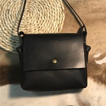 Leather Ladies Mini Bags 2022 New Handmade Cowhide Vintage Small Bag Simple Soli - £77.87 GBP