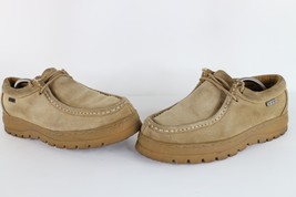 Vintage 90s Y2K Streetwear Mens 11 Chunky Platform Suede Leather Moc Sho... - $98.95