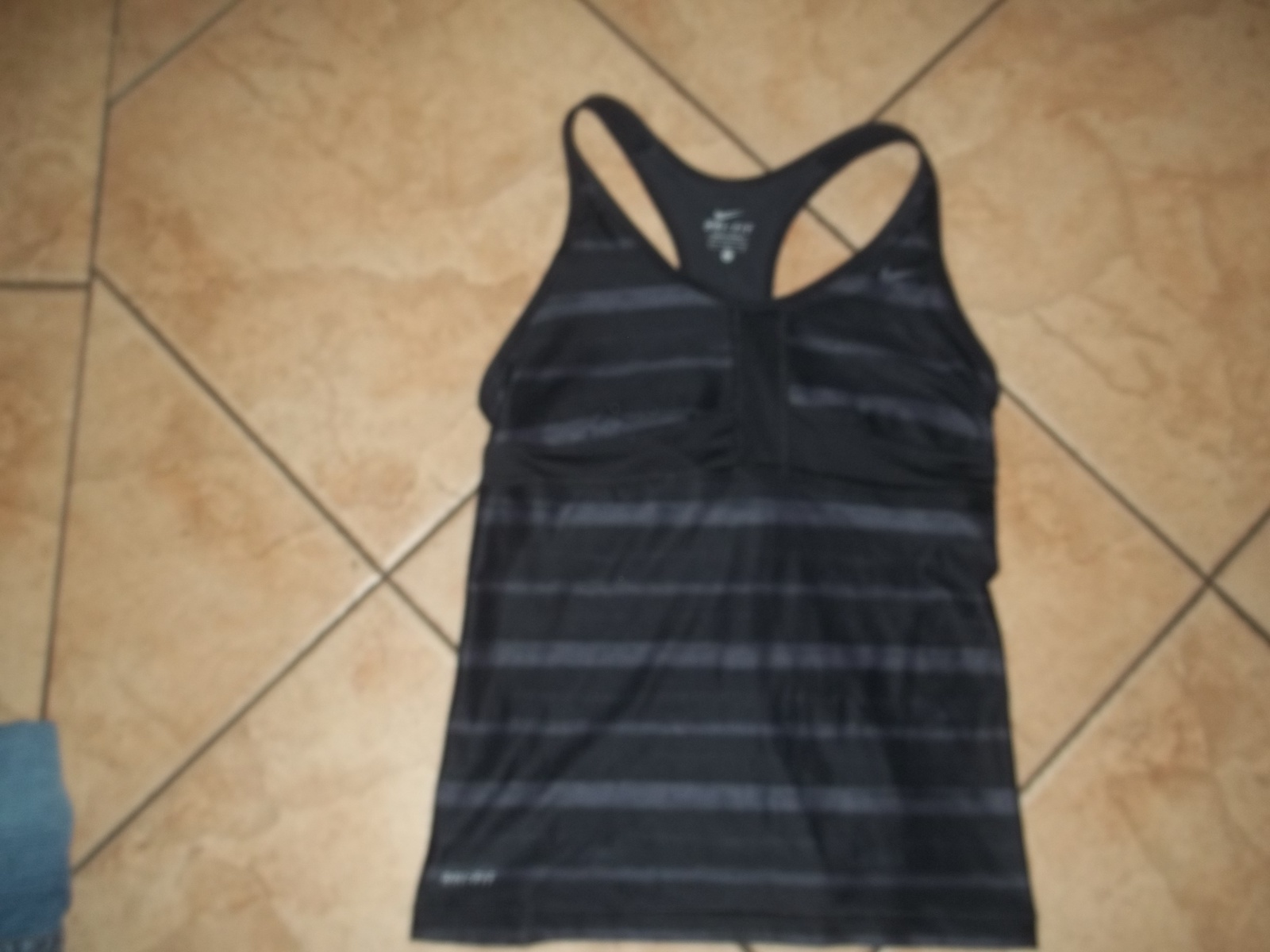 Primary image for womens tank top nike dri fit size medium black racer back nwot